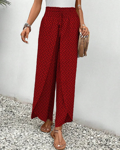 Amelia | Weite Hose mit geometrischem Print | Statement-Look | Luftiger Stoff