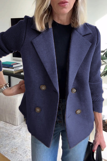 Elvora™ | Eleganter Blazer mit kontrastierenden Ärmeln