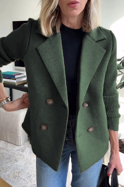 Elvora™ | Eleganter Blazer mit kontrastierenden Ärmeln