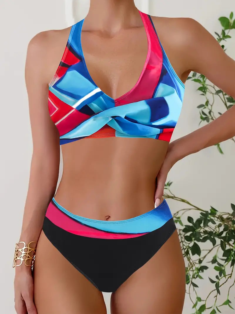 Stylish Halter Kreuz Bikini