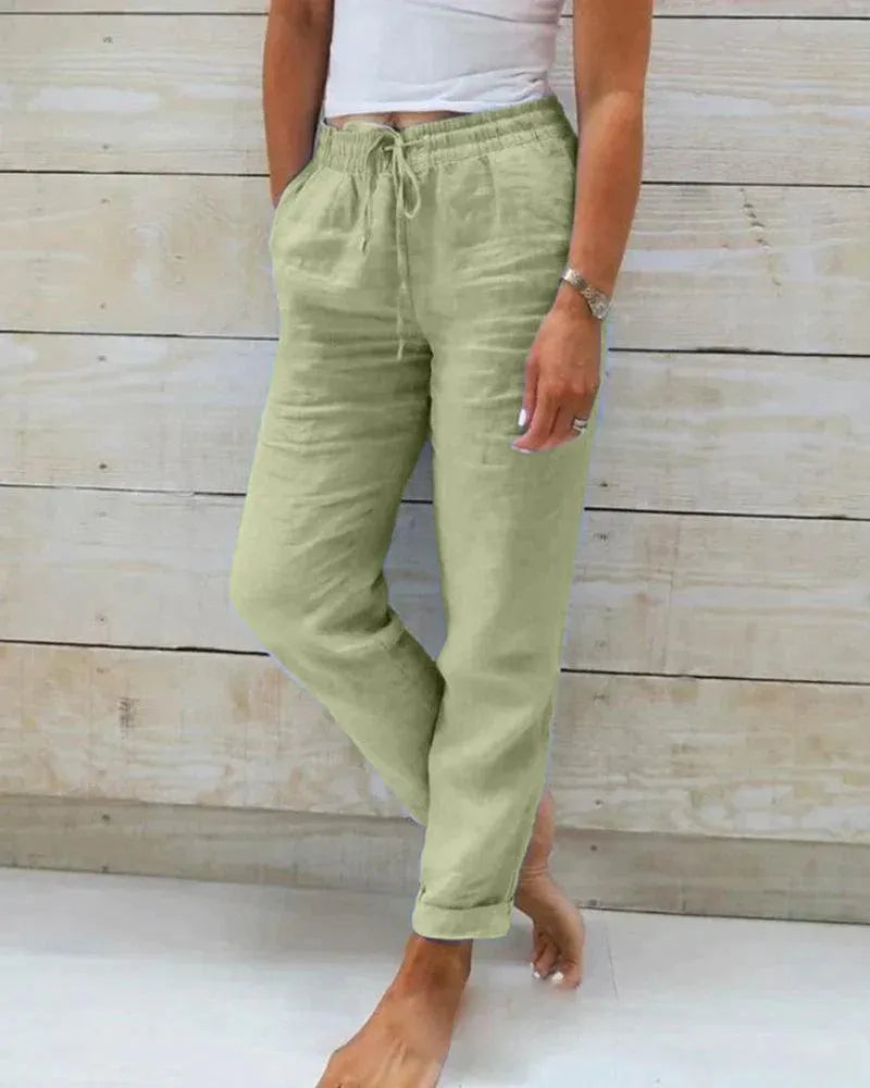 Damen Leinenhose - Casual Chic - 100% Premium Leinen - Perfekt für den Sommer