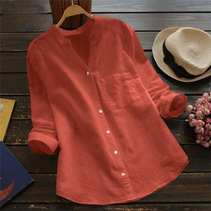 Sassa Shirt | Langarm Leinenhemd