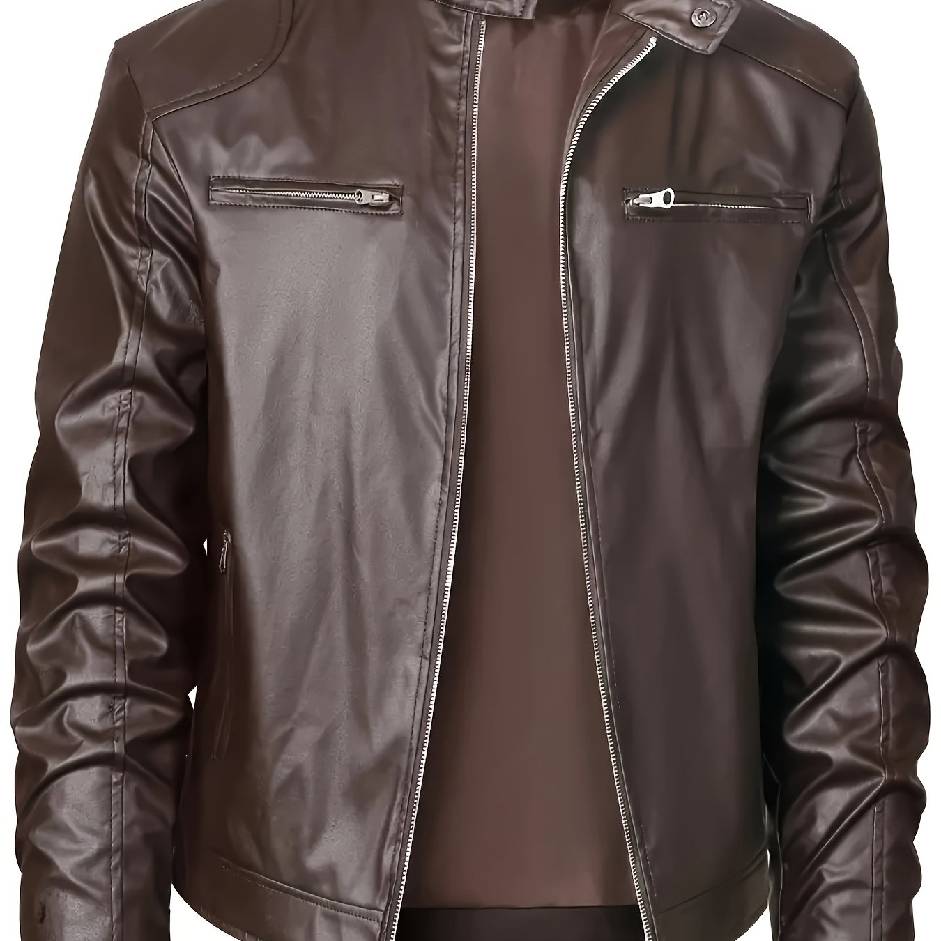 Ruben | Stylische PU-Lederjacke mit Farbblöcken und Multi-Zip-Design