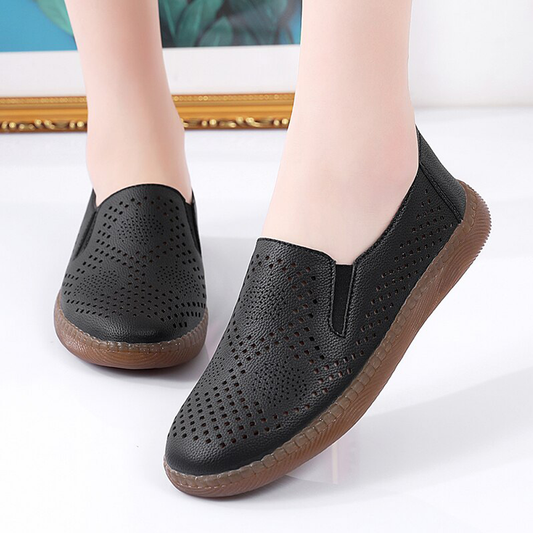 Damen Schuhe Echtes Leder Flats