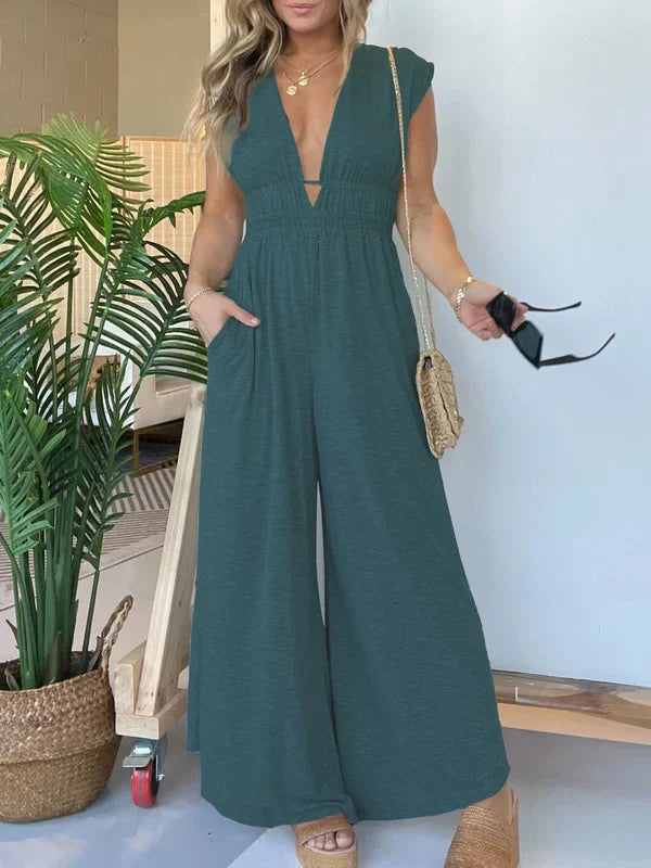 Marie - Bequemer Jumpsuit mit V-Ausschnitt