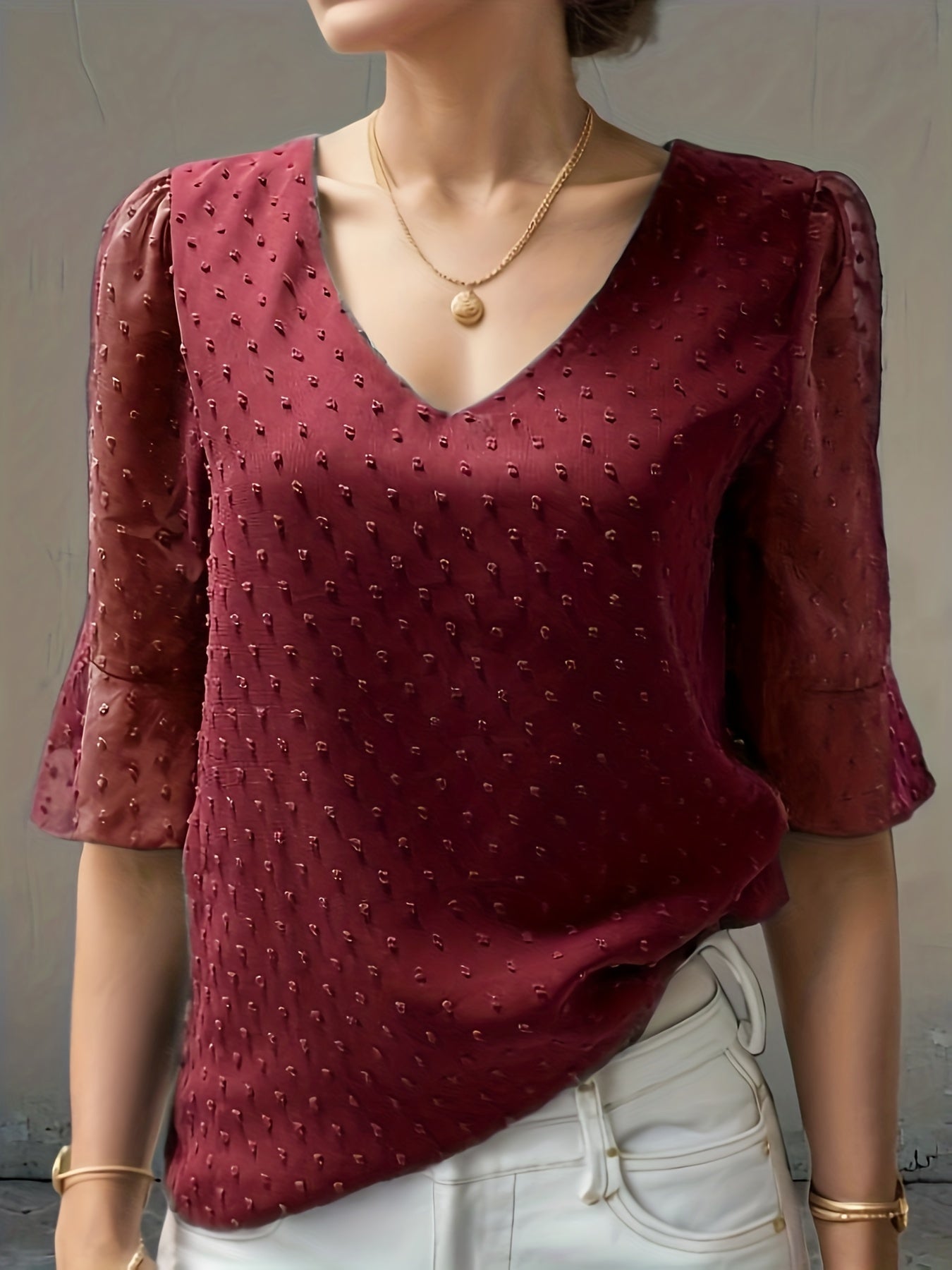 Faye - Lockere Chiffonbluse