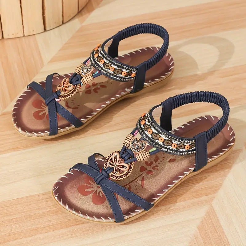 Fexo™ | Elegante Orthopädische Sandalen mit Schmetterlingsmotiv aus Strass