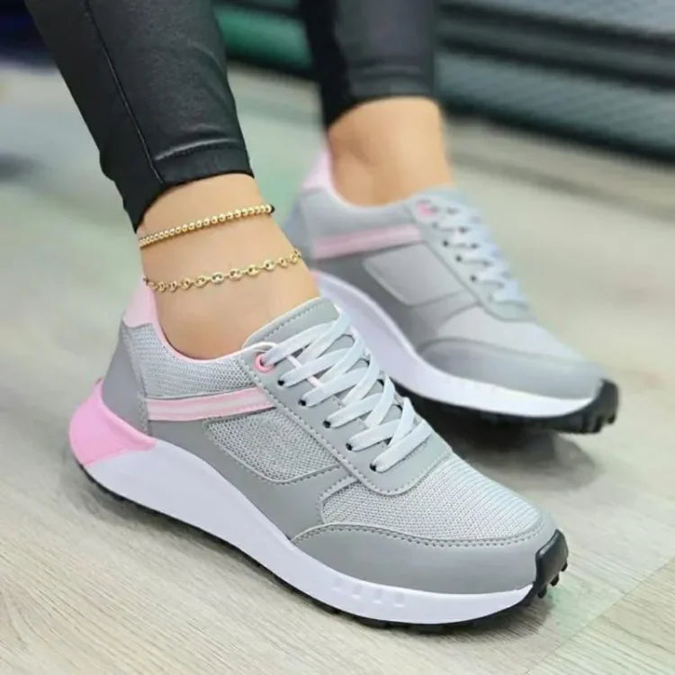 Damen Schuhe Front Lace Wedge Sneakers