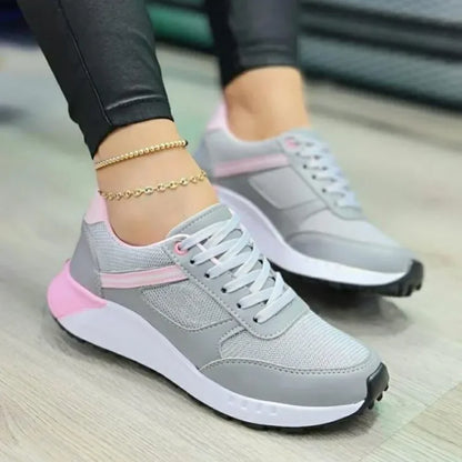 Damen Schuhe Front Lace Wedge Sneakers