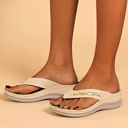 Hatty - Weich gepolsterte Flip-Flop-Sandalen