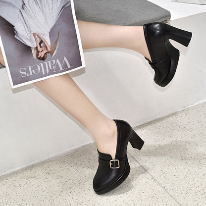 Elegante Damenschuhe mit Absatz und Schnalle - Shavana