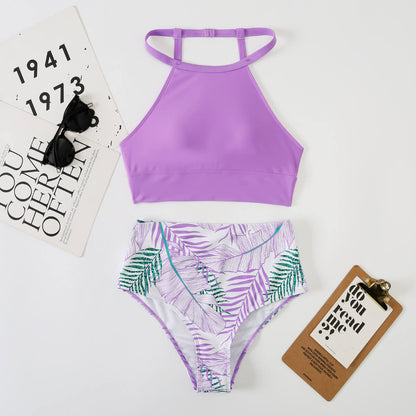 Justina® | Hochschließendes Bikinioberteil mit Hotstring