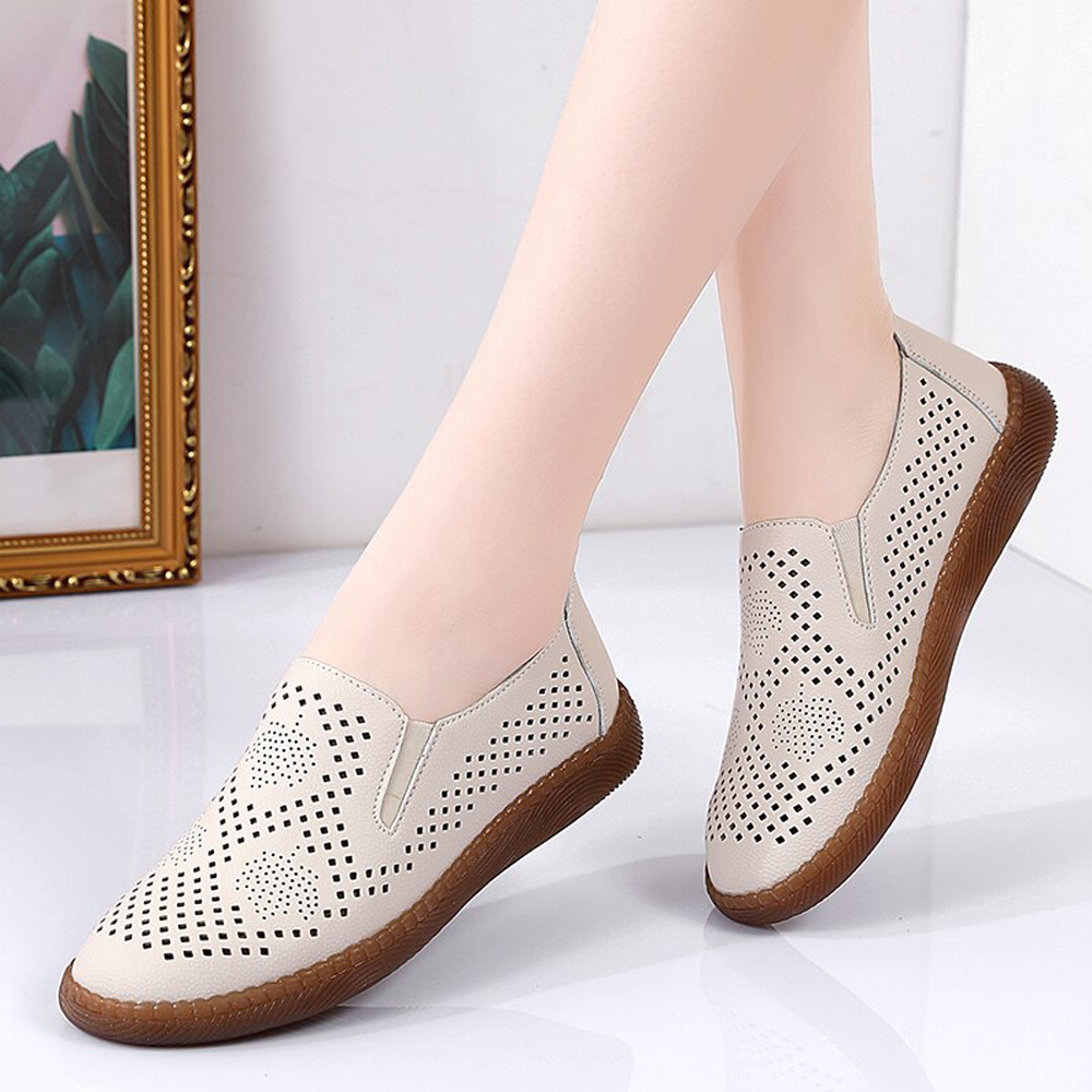 Damen Schuhe Echtes Leder Flats
