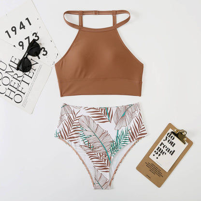 Justina® | Hochschließendes Bikinioberteil mit Hotstring
