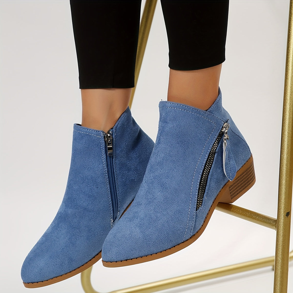 Riyettaa - Elegante Reißverschluss-Stiefel für Frauen