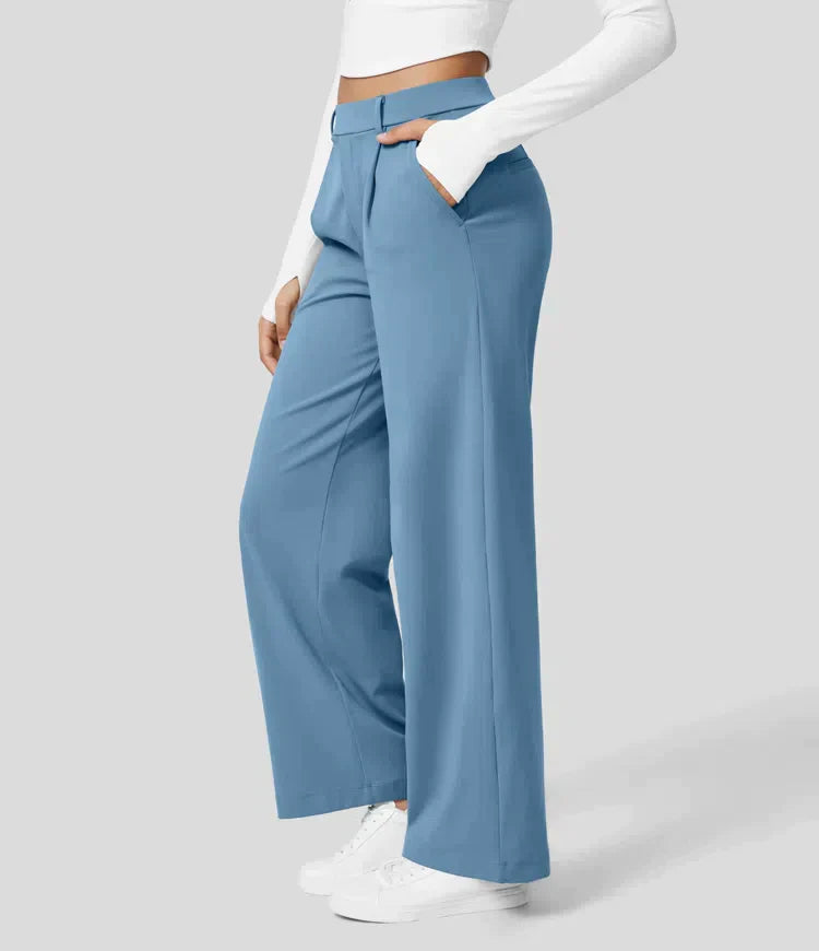 Dorothy - Stretch-Hose mit hoher Taille und geradem Bein für Frauen