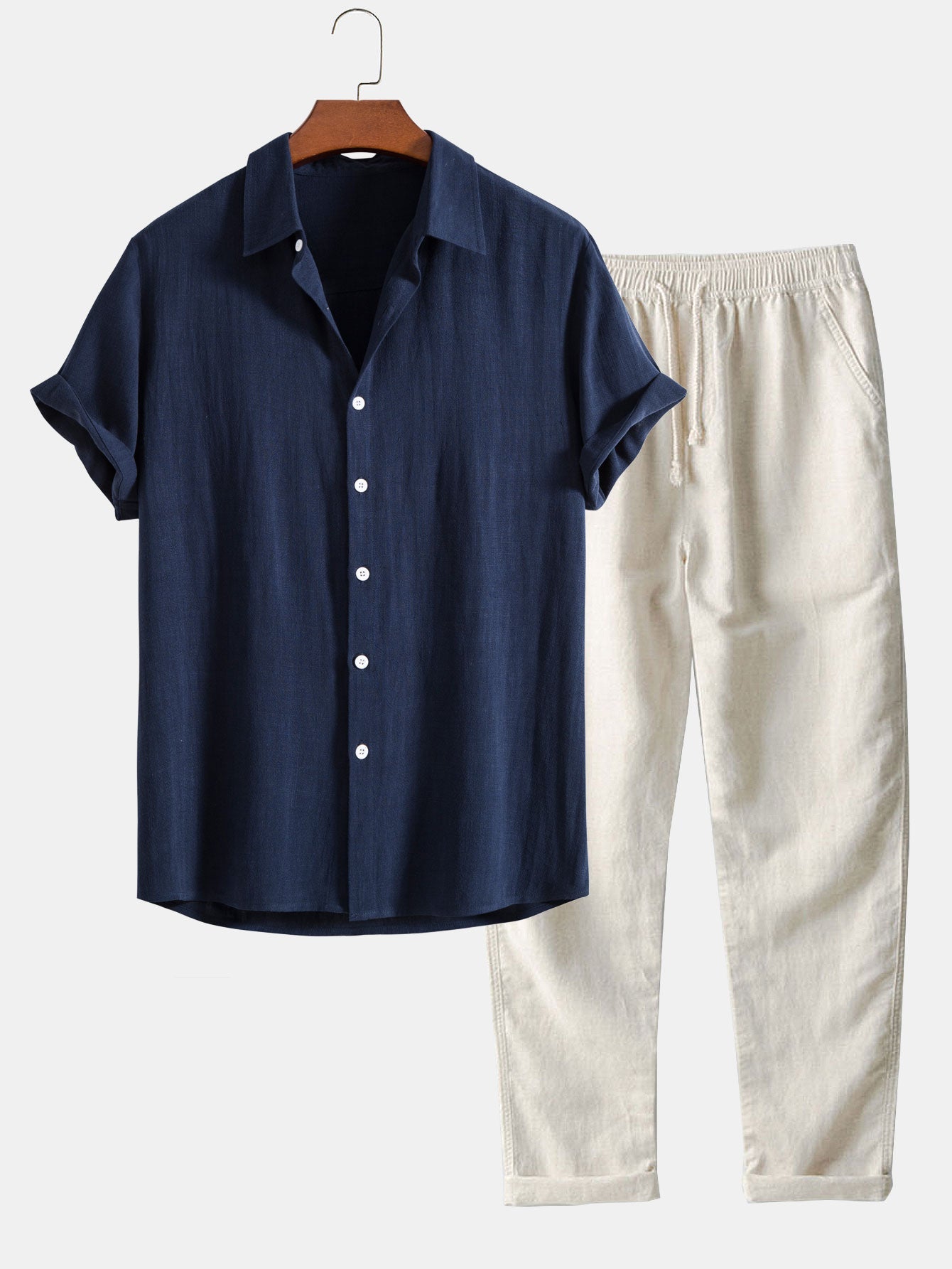 Markie - Sommerliches Terno-Set für Männer [Bluse+Hose].