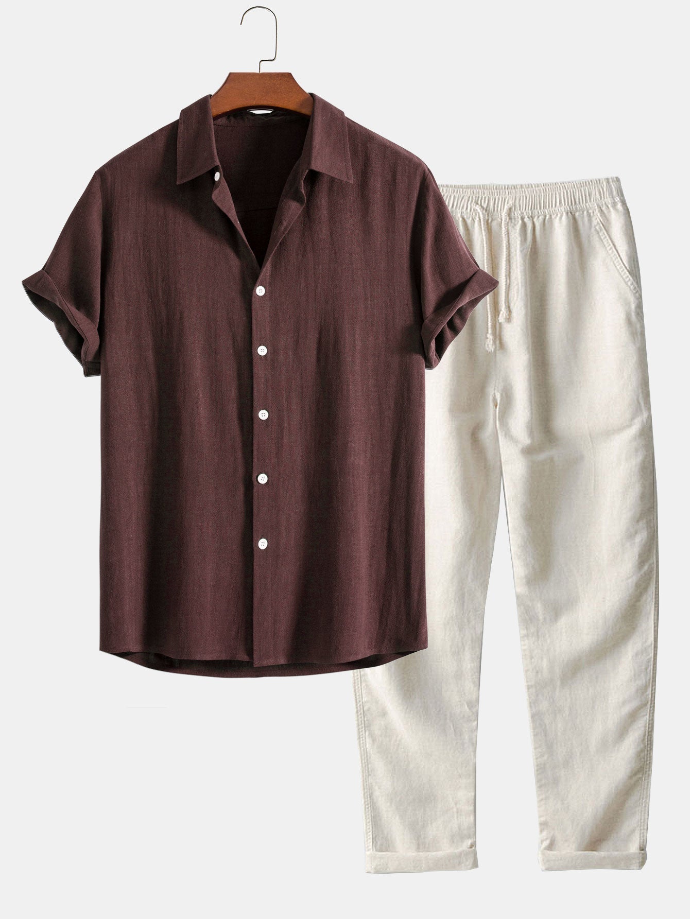 Markie - Sommerliches Terno-Set für Männer [Bluse+Hose].