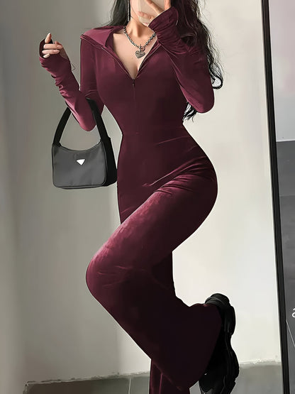 Aviana | Stylischer Jumpsuit mit Kapuze für Frühling & Herbst