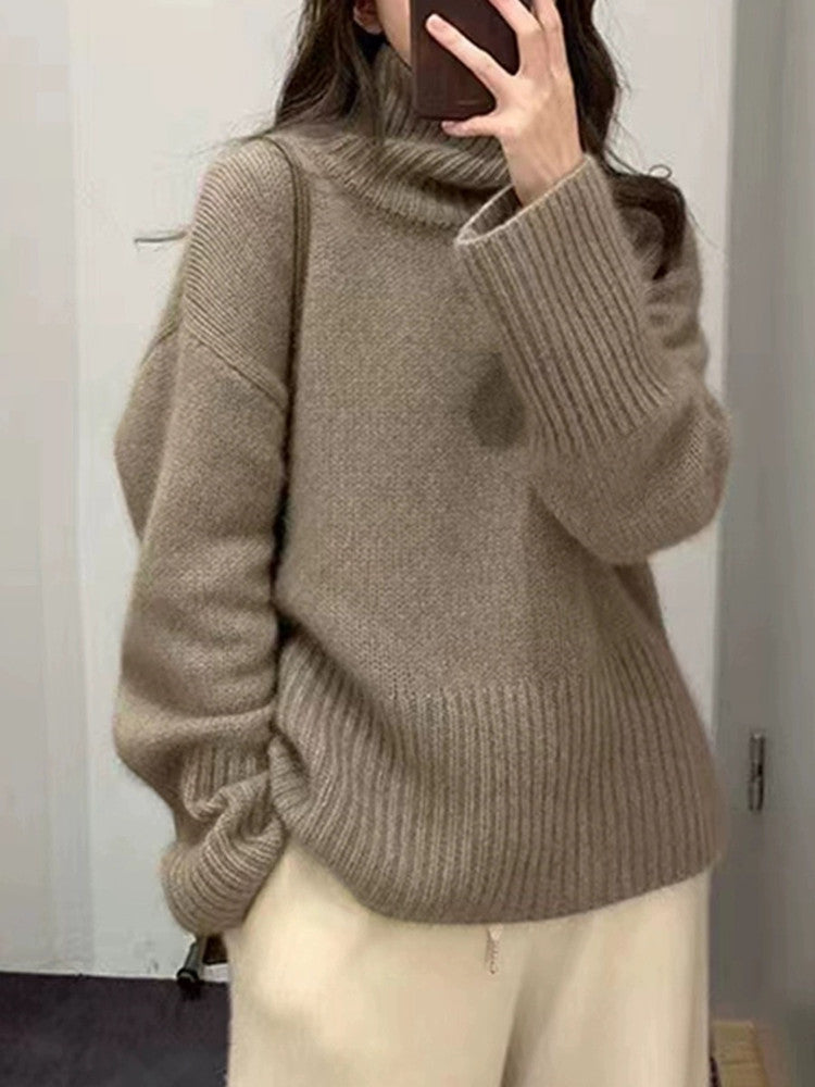 Anna - Strickpullover mit Stehkragen für Frauen