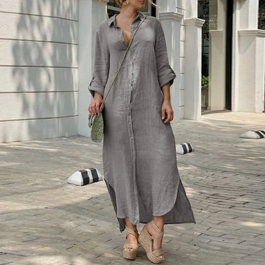 Camille - Kleid aus Baumwolle und Leinen