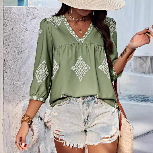 Esme Bestickte Bluse