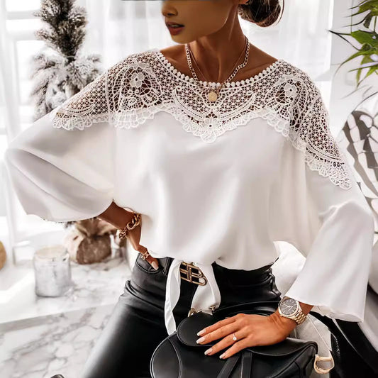 Sophia Bluse mit Spitzendetail