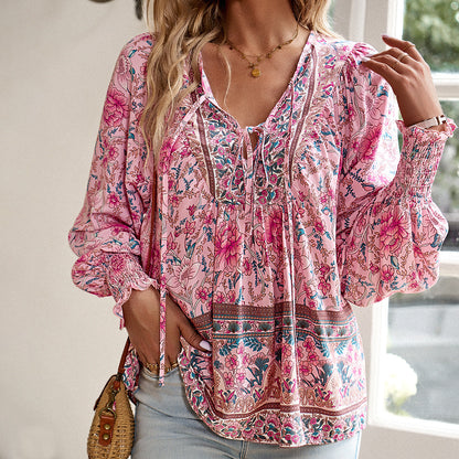 Elara Boho-Blumenbluse