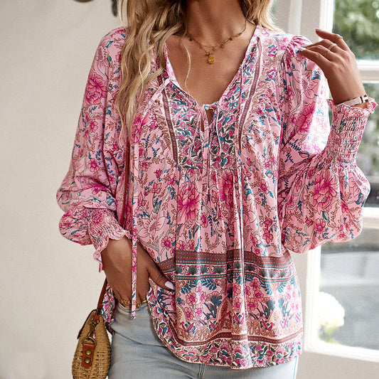 Elara Boho-Blumenbluse