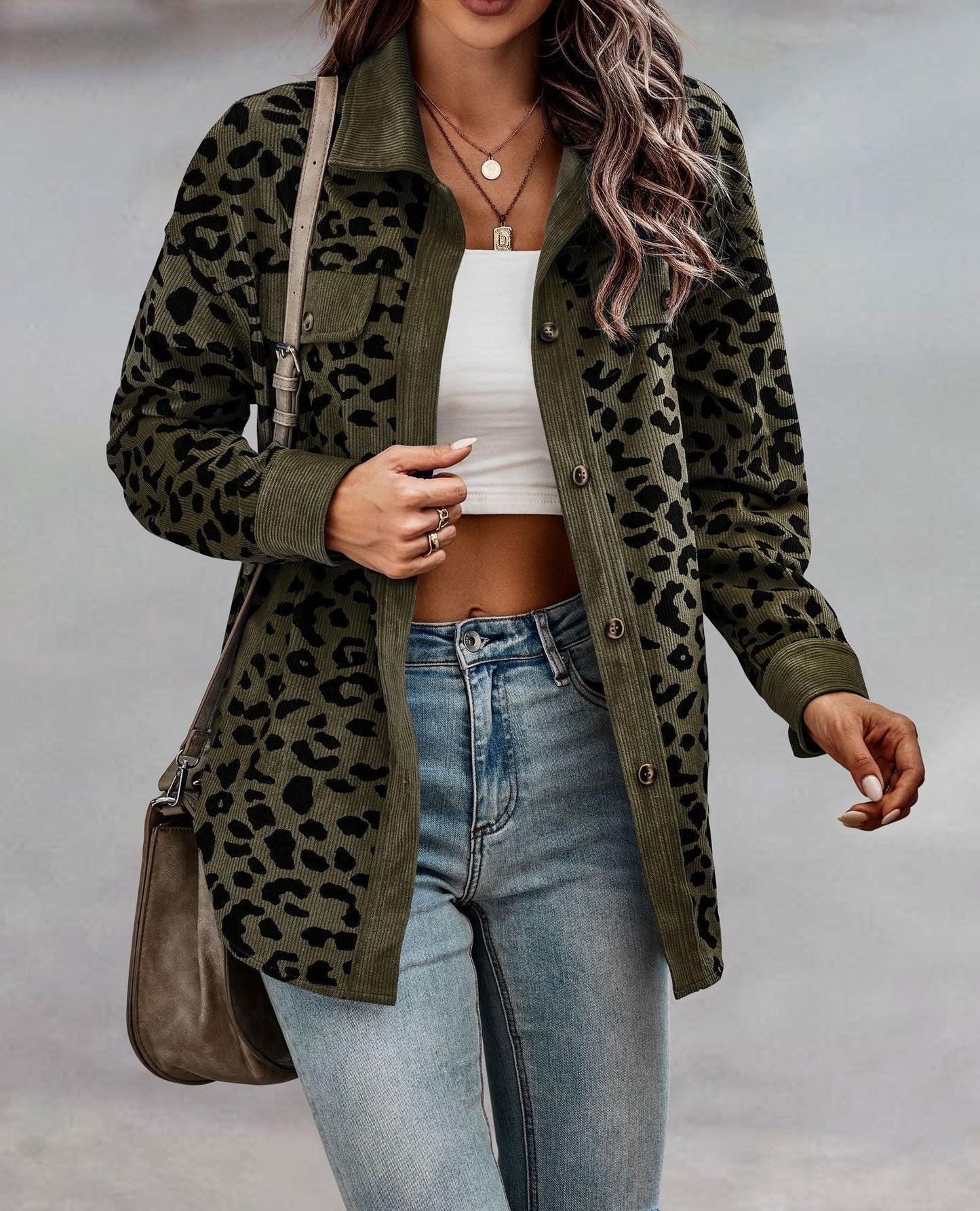 Schicke Jacke mit Leopardenmuster für Damen