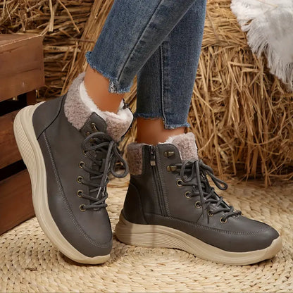 Lässige Winterstiefel für Frauen mit Fleece und Verdickung für Wärme und Komfort