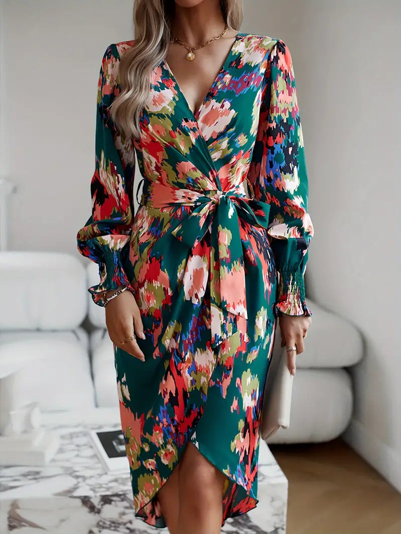 Estella - Wickelkleid mit Allover-Druck