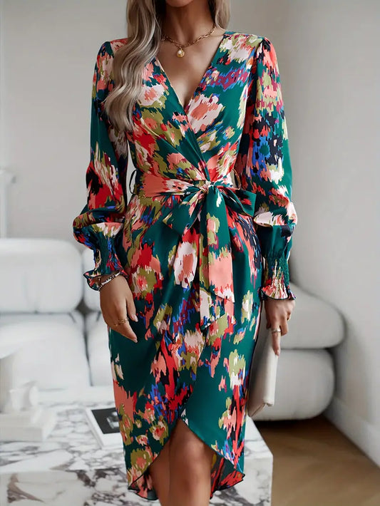 Estella - Wickelkleid mit Allover-Druck