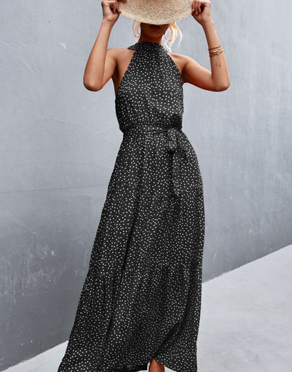 Ärmelloses Kleid mit Sommerprint