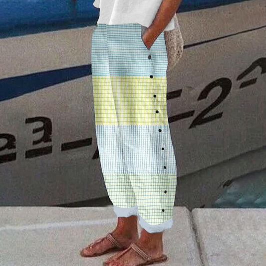 Lässige blaue Hose mit Seitentaschen