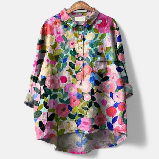 Meyo™ | Elegante Blumenbluse mit einem Hauch von Anmut