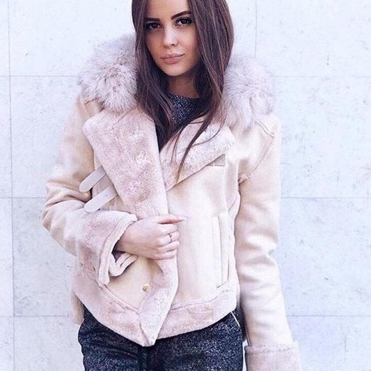 NANON – SCHÖNE WILEDERJACKE MIT KUNSTFELL