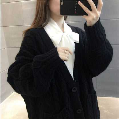 Strickjacke Alina | Lang, dick und warm