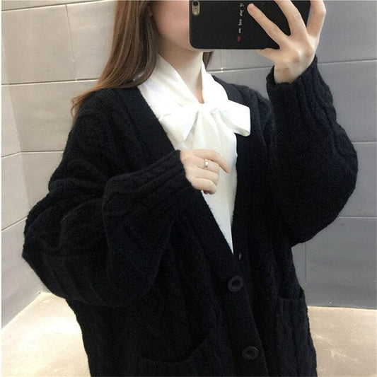 Strickjacke Alina | Lang, dick und warm