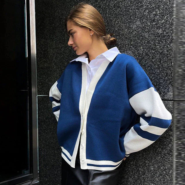 Gestreifte Strickjacke Ayla | Vintage und trendy