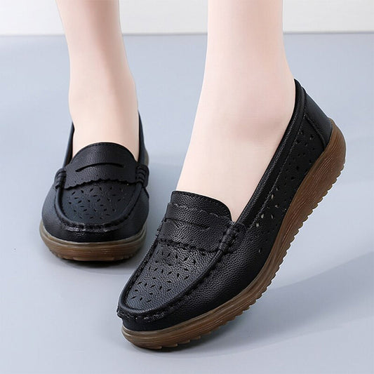Slip-On Damen Flats Mokassins Loafers