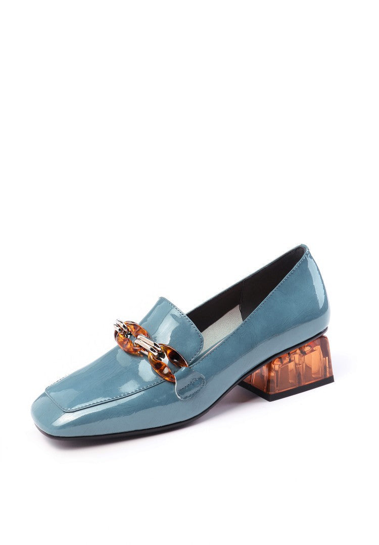 Damen Loafers mit niedrigem Blockabsatz