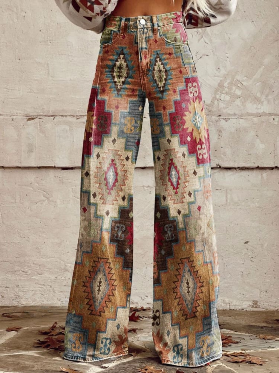 Ausgestellte Boho-Hose für Frauen