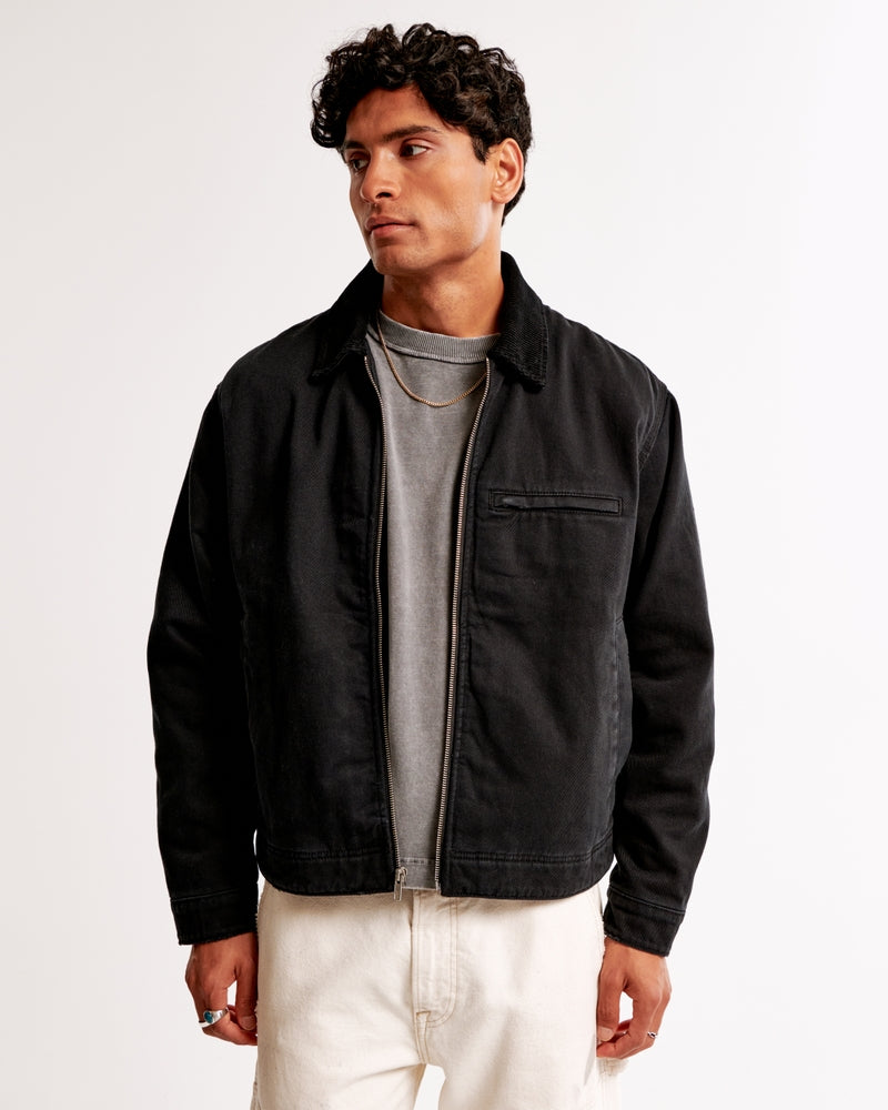 Kurze Arbeitsjacke mit Reißverschluss