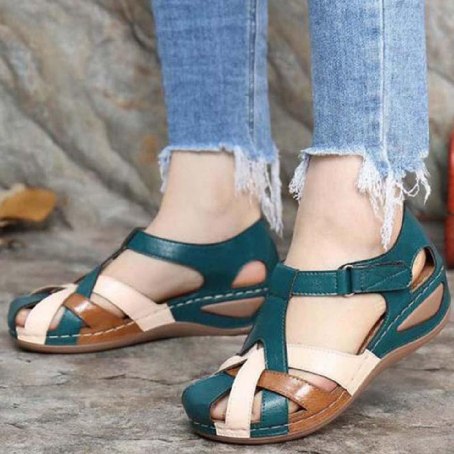 Jacinta® | Damen Sandalen mit Keilabsatz
