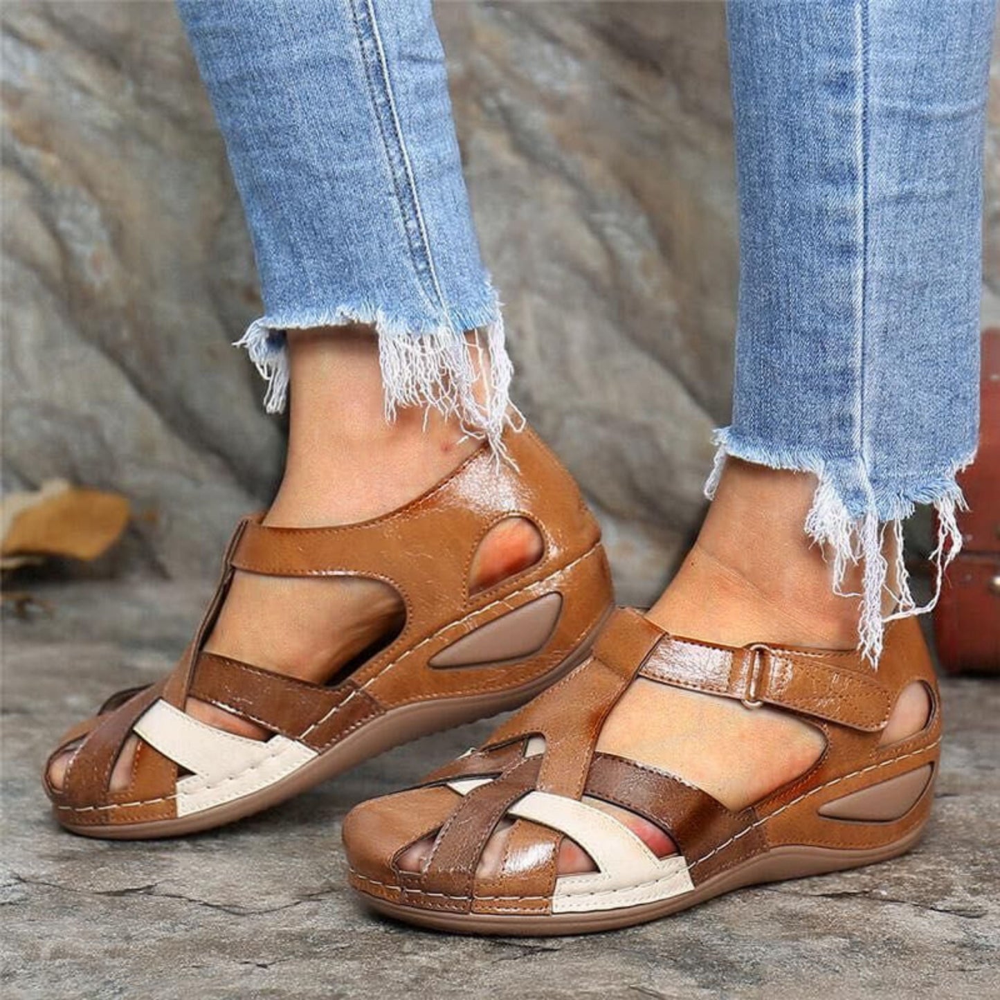 Jacinta® | Damen Sandalen mit Keilabsatz