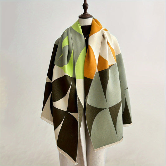 Aelvoria™ | Warmer Schal mit geometrischem Muster