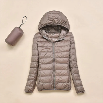 Andrea - Leichte wattierte Jacke mit Kapuze
