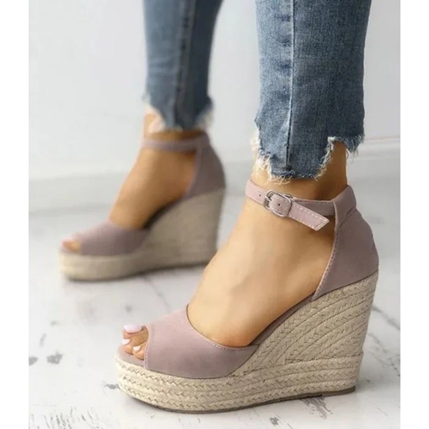 Sommer-Keilsandalen mit Schnallenriemen - Timberly