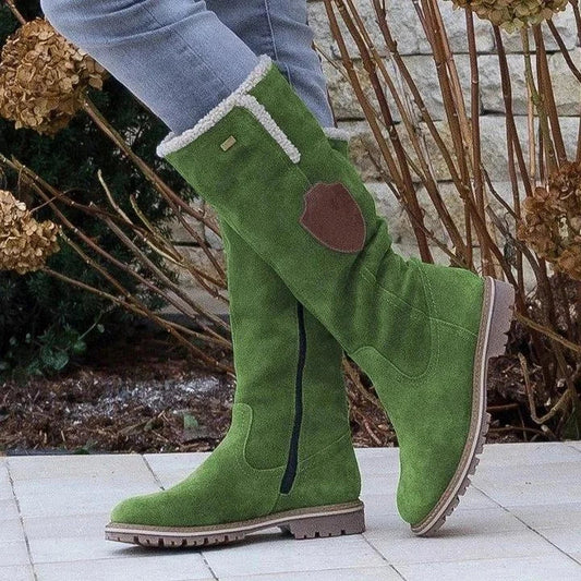 Mittellange Winterstiefel aus Wildleder - Helvisa